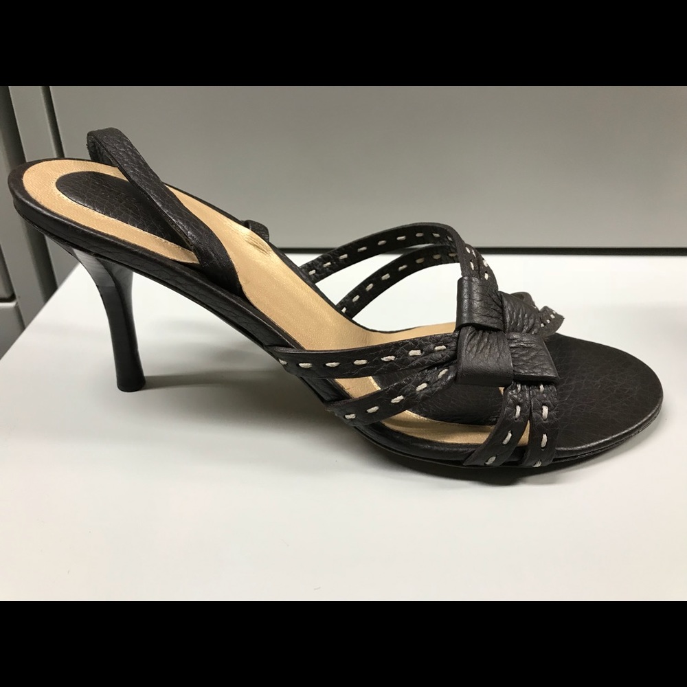 Bottega Veneta leather heeled sandals.